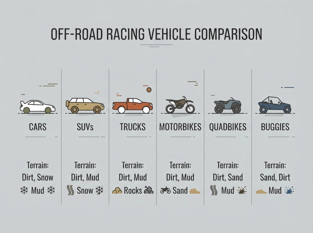 Off-Road Motorsports comparison chart