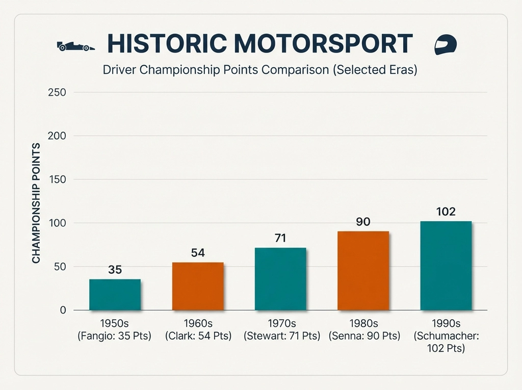 Historic Motorsport comparison chart