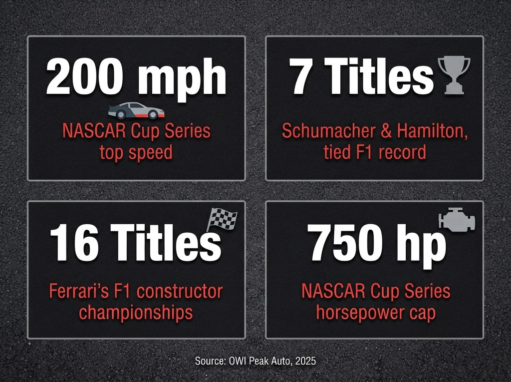 Types of Motorsports statistics infographic