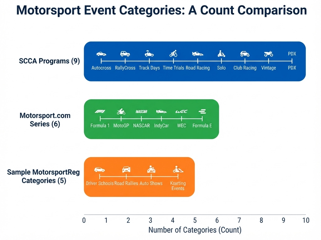 Motorsport Events comparison chart