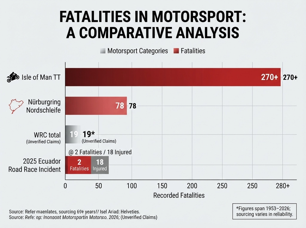 Fatalities in WRC and F1 comparison comparison chart