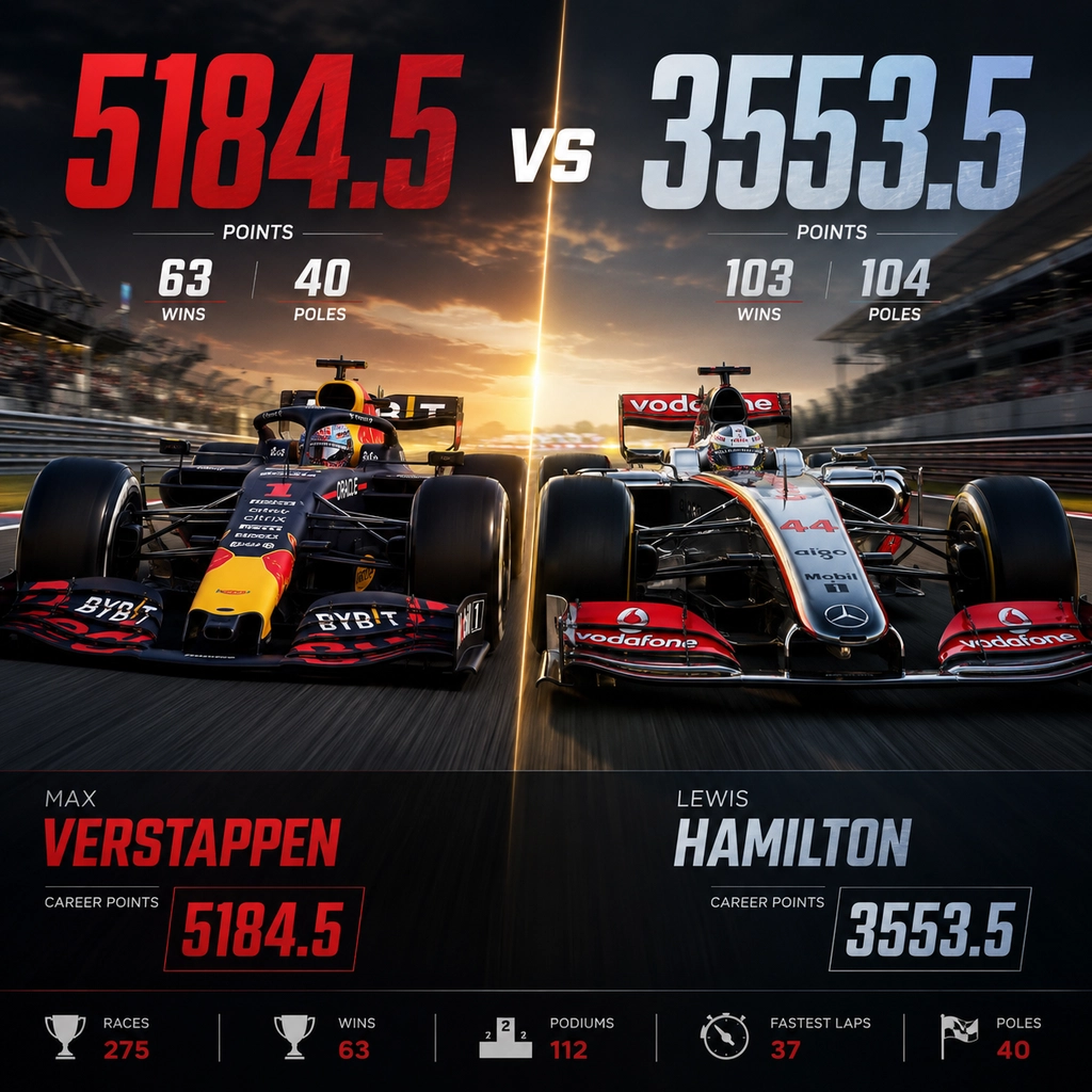 F1 driver career stats comparison