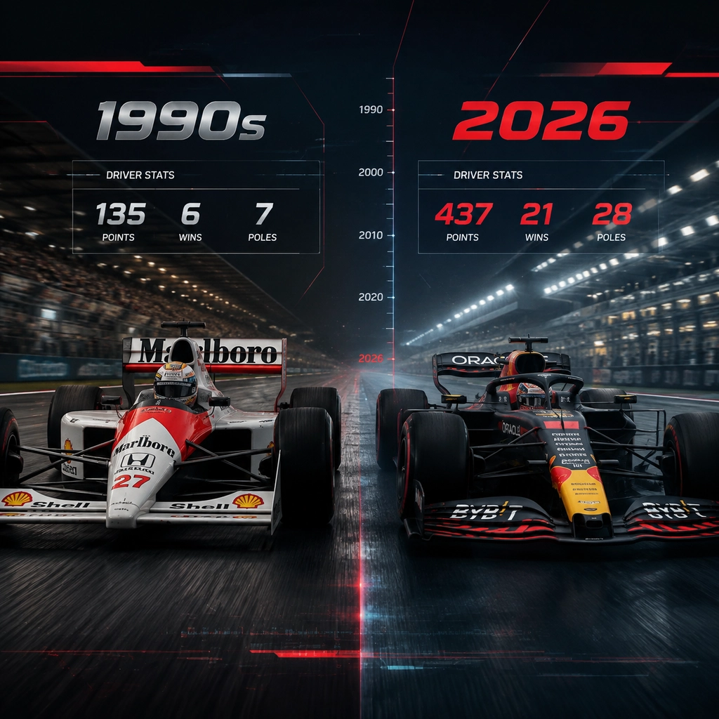 Comparison of F1 drivers' statistics over time