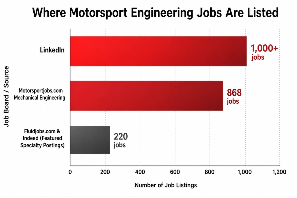 Motorsport Engineering Jobs comparison chart