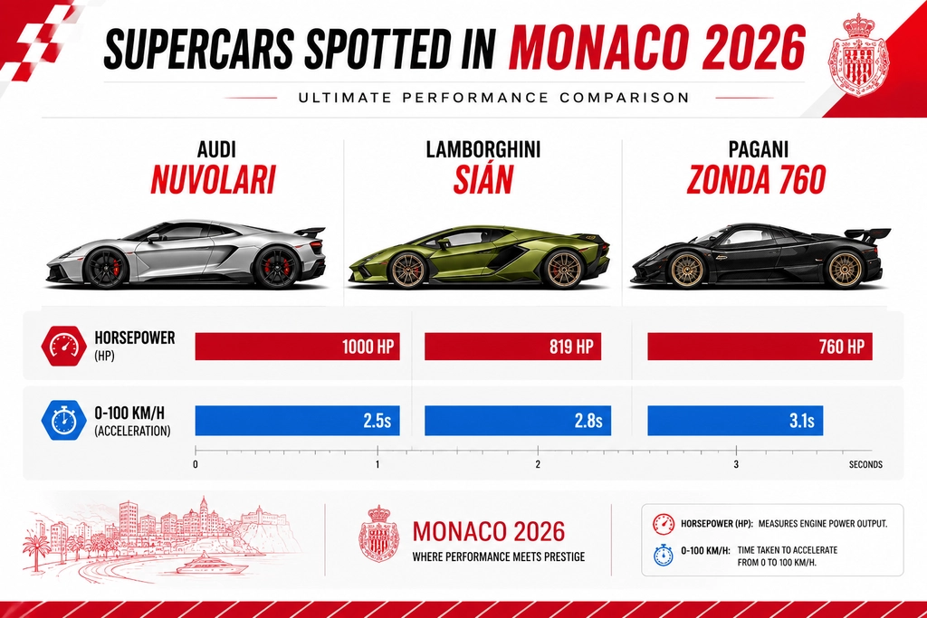Monaco Supercar News and Reviews comparison chart