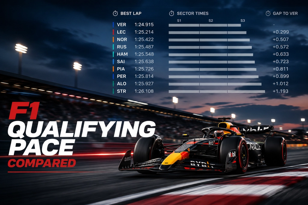 How do F1 driver statistics compare in qualifying performance?