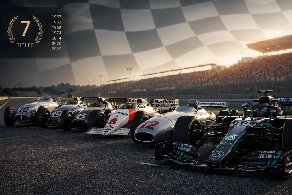 Comparison of driver records by car number for F1 championships