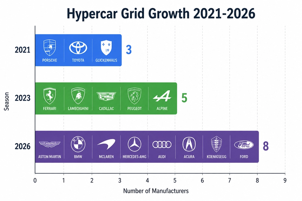 WEC Upcoming Races 2026 comparison chart