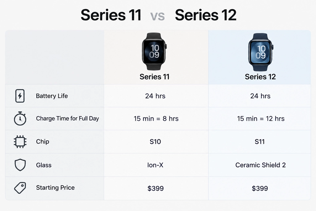 Review of the Apple Watch Series 12 for 2026 comparison chart
