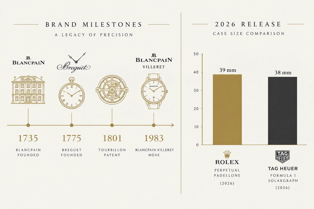 Upcoming Traditional Watch Releases for 2026 comparison chart